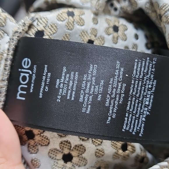 BNWT Maje Pane Metallic Floral Jacquard Trousers - Picture 11 of 11